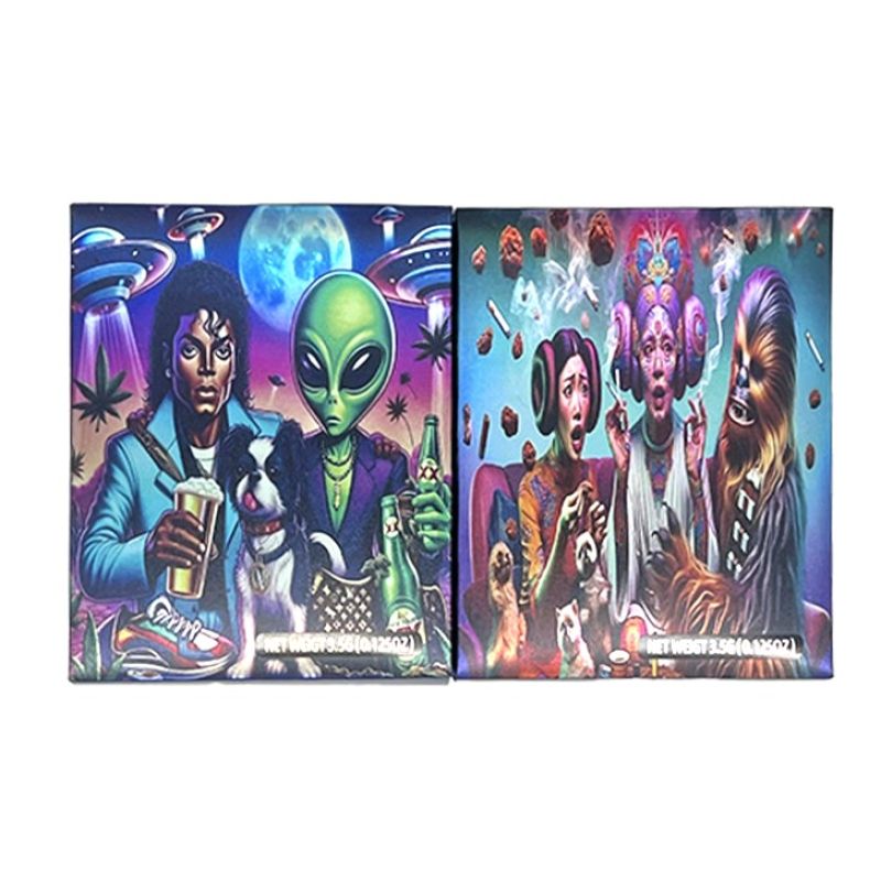 3.5G Psychedelic Art Holographic Cannabis Box